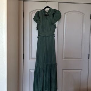 Bohme size small forest green maxi dress.